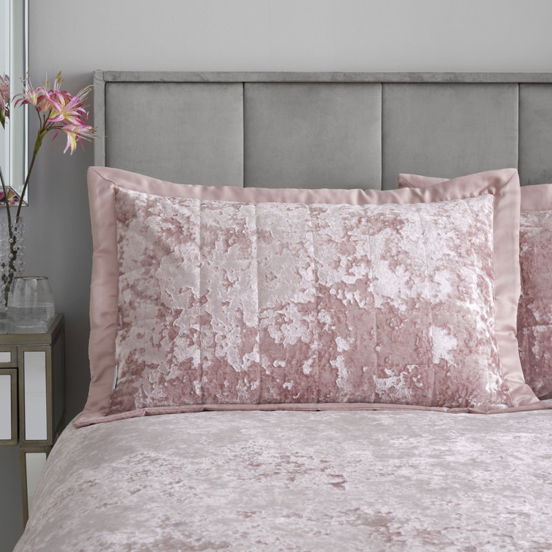 Crushed Velvet Enveloped Pillowsham, Blush