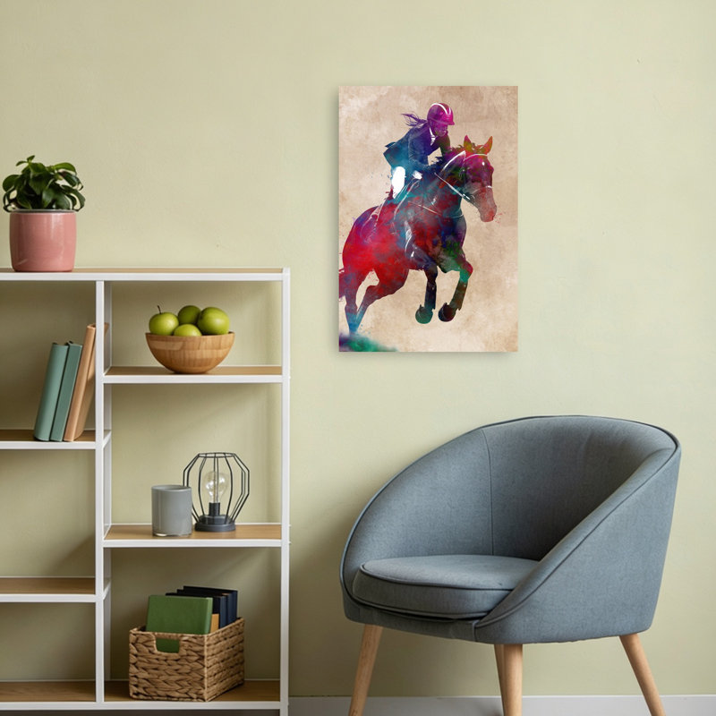 Art mural cheval dynamique dynamique, 24" H x 16" W