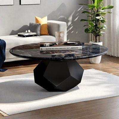 Simple creative rock plate round tea table