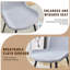 Ensemble de table de salle à manger rectangulaire pour 8 personnes, ensemble de table de salle à manger 71 po avec 8 chaises rembourrées et tablette de rangement, plateau de table en bois avec structure en métal-1246373220