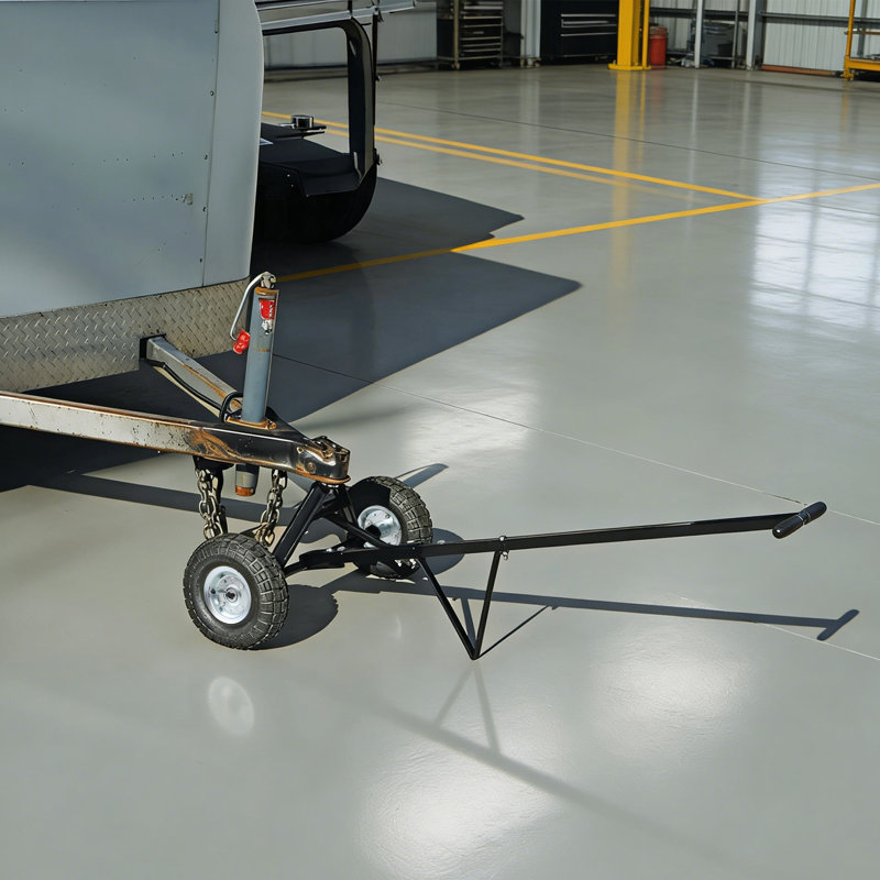 Chariot de remorque avec pneus pneumatiques, charge verticale maximale de 272 kg (600 lb), noir