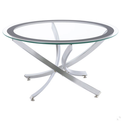 Chrome Round Glass Top Coffee Table