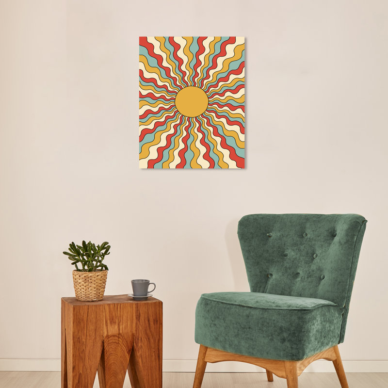 Soleil dans le miroir, H 20 po x l 16 po x P 0,8 po