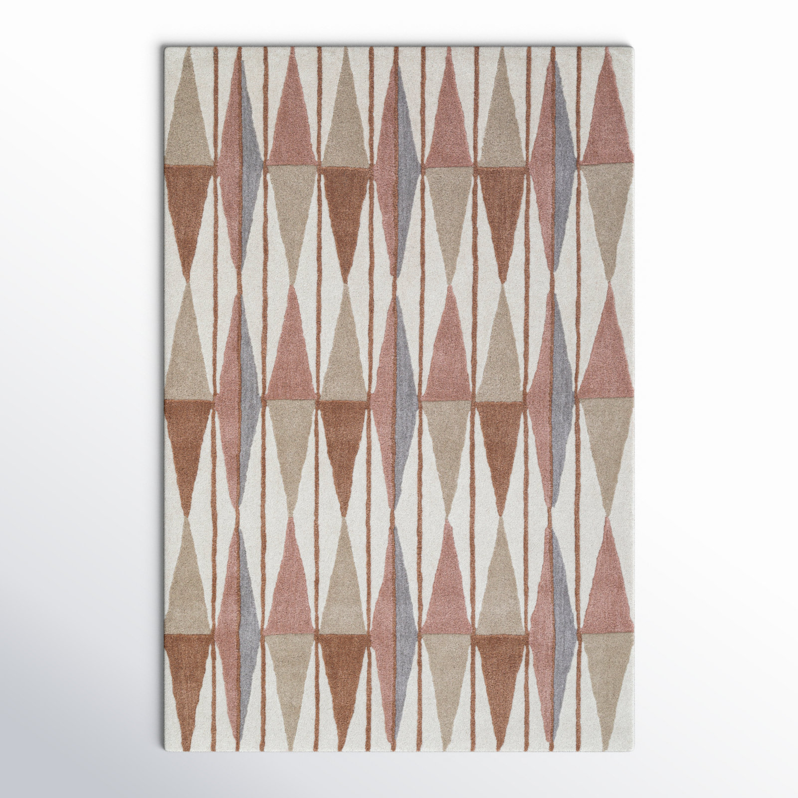 Woodcliff Hand Tufted Wool Brown Rug, Rectangle 2' x 3'