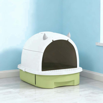 Cat Litter Box With Lid, Scoop, Deodorizing Bags