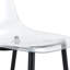 Ensemble table et chaises. Table de salle à manger ronde de 107 cm (42 pouces), style minimaliste moderne, fini bois brun. Comprend 6 chaises en plastique transparent avec pattes en métal noir. Pour un confort optimal à la maison.