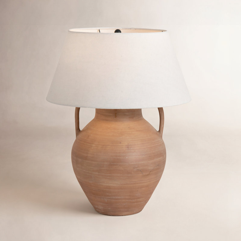 Atrani Table Lamp, Aged Natural Terracotta