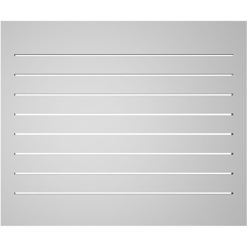 Évent à pignon fonctionnel en uréthane rectangulaire à fixation en surface, brun clair apprêté, H 30 po x l 36 po x P 1,5 po