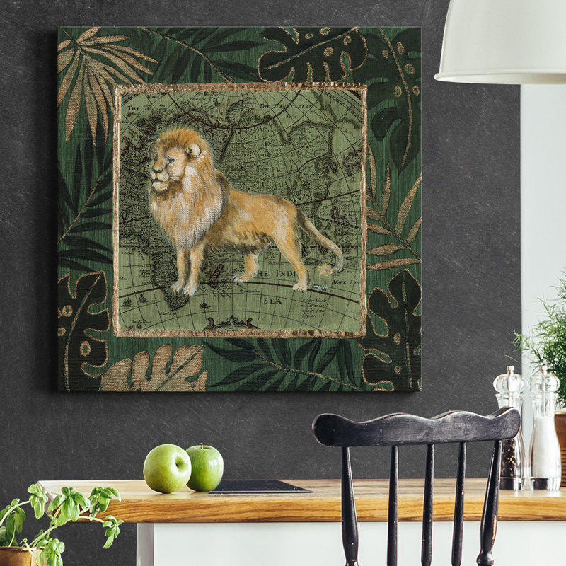 Jungle Lion - impression sur toile tendue, H 32 po x l 32 po x P 1 po