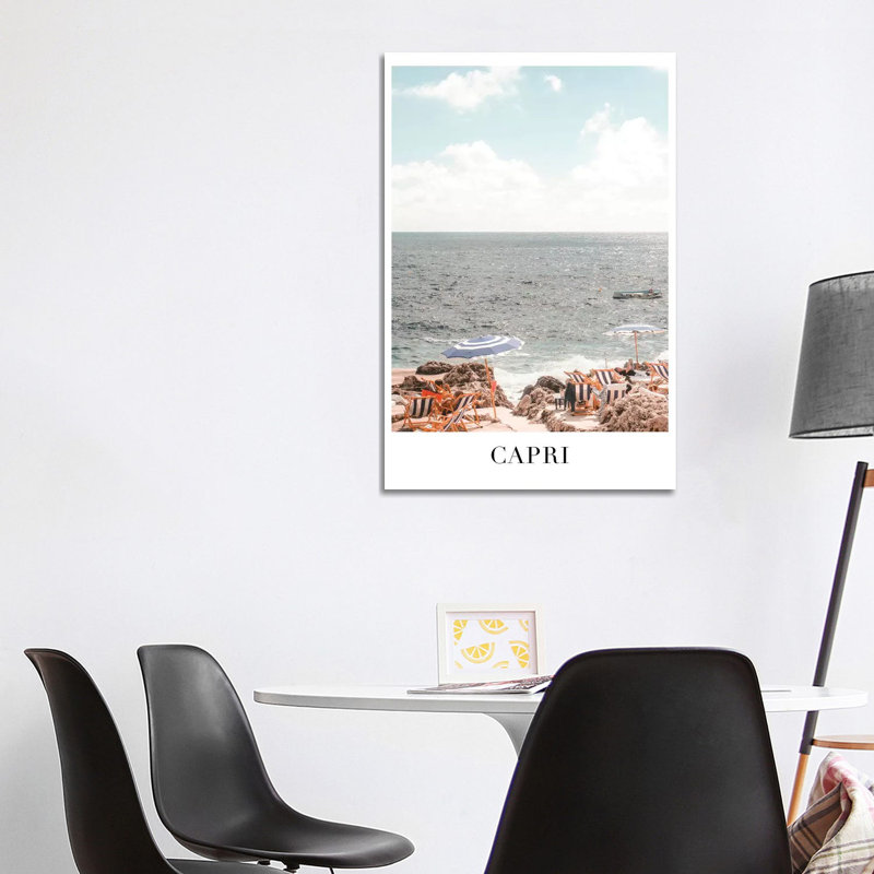 Capri Travel 1 Piece Wall Art on Canvas, 101.6cm H x 66.04cm W x 1.91cm D, Wrapped Canvas
