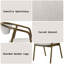 Chaise d'appoint en chenille et noyer Delina