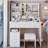 41" Large Size Left Drawer Desktop Vanity Table+Cushioned Stool Dresser Set, 2 AC+2 USB Power Station, Hair Dryer Stand, Extra Large Touch Control LED Mirror, 3-color Switch, EPA, GCC, UL Certificate-1946501320