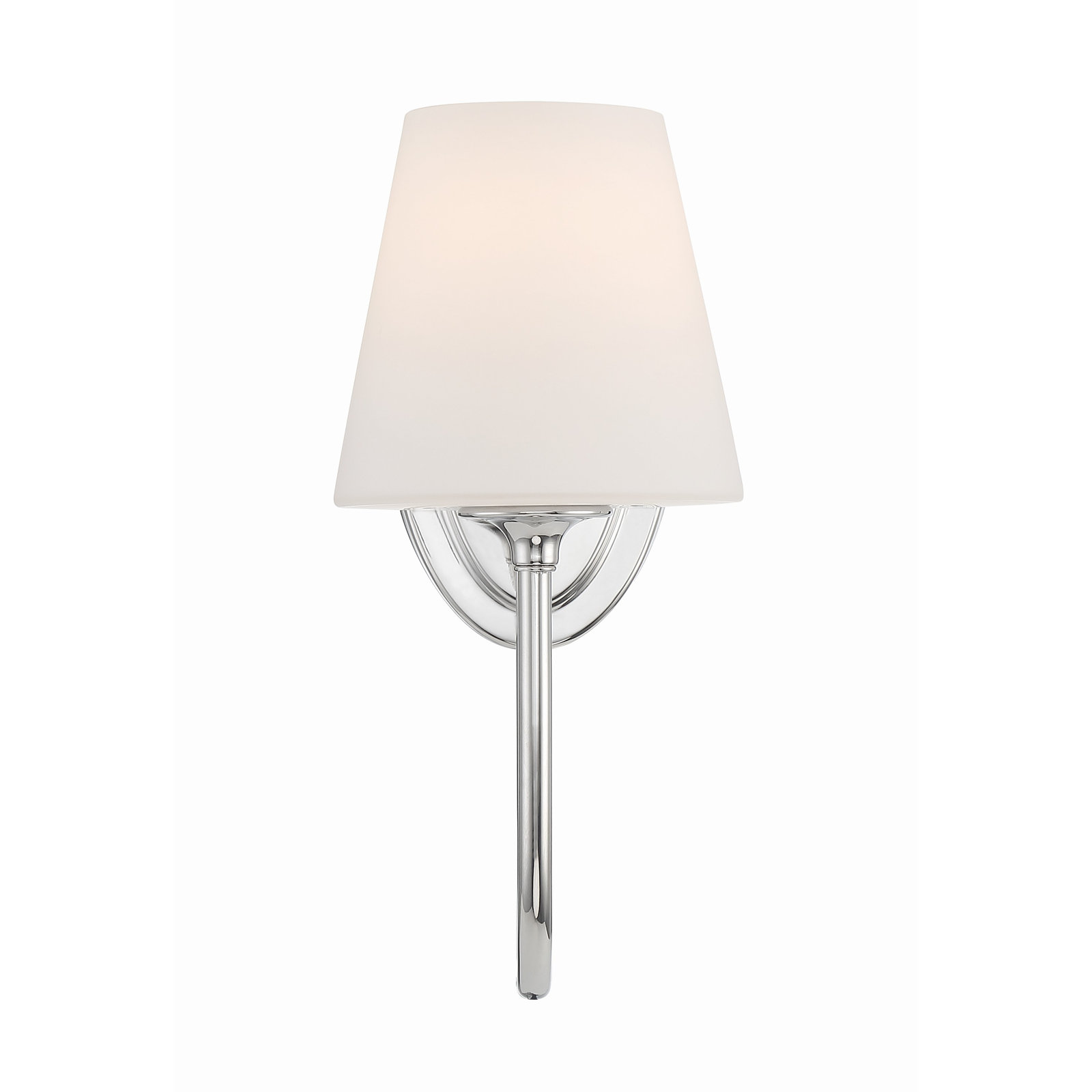 Margarett Single Light Armed Sconce, Polished Nickel
