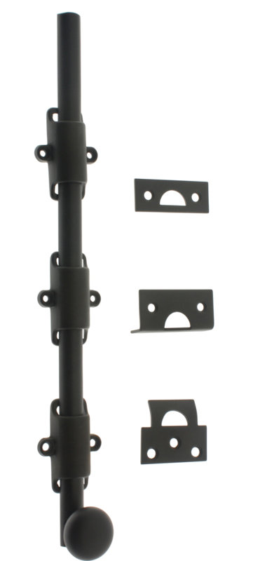 Solid Brass 18" Heavy Duty Surface Bolt, Oil-Rubbed Bronze