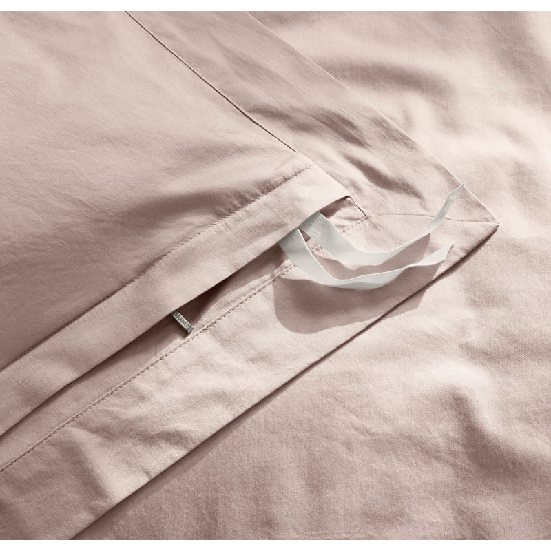 Signature Hemmed Duvet Set, King Duvet Cover + 2 King Shams, Dusty Rose
