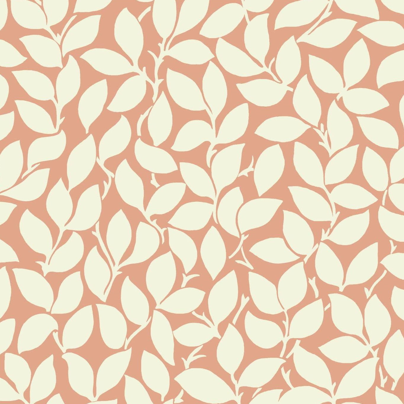Masterworks Floral Wallpaper, Tangerine