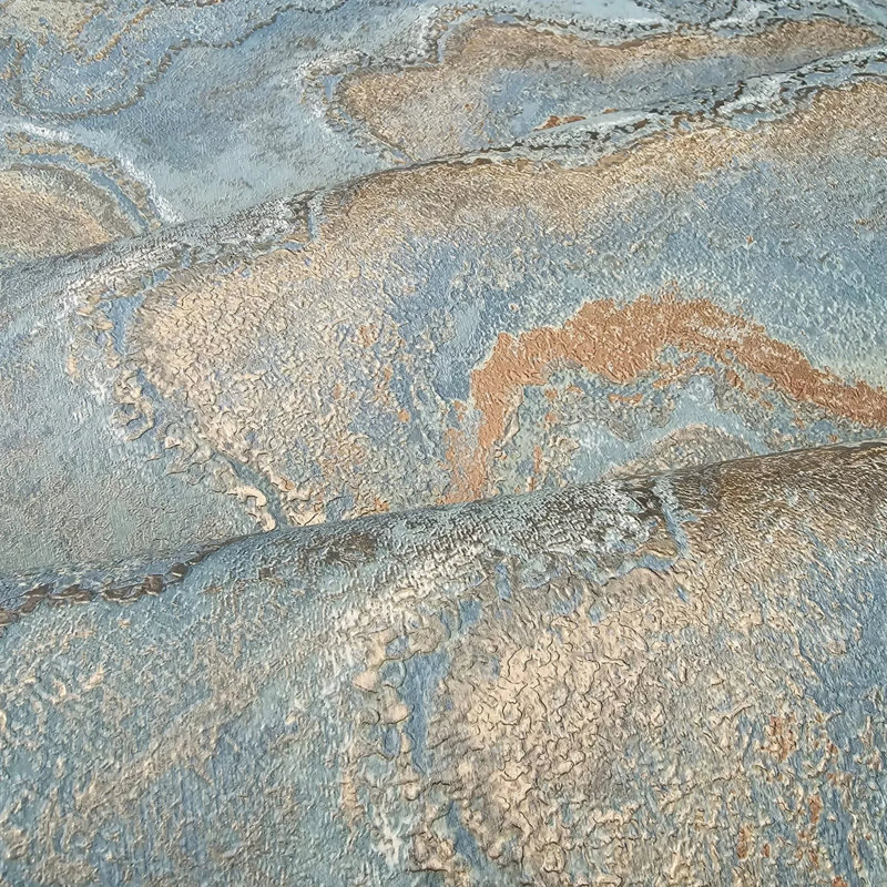 Papier peint texturé pierre de marbre turquoise
