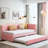 Vusala Upholstered Linen Daybed with Trundle Bed-126401112