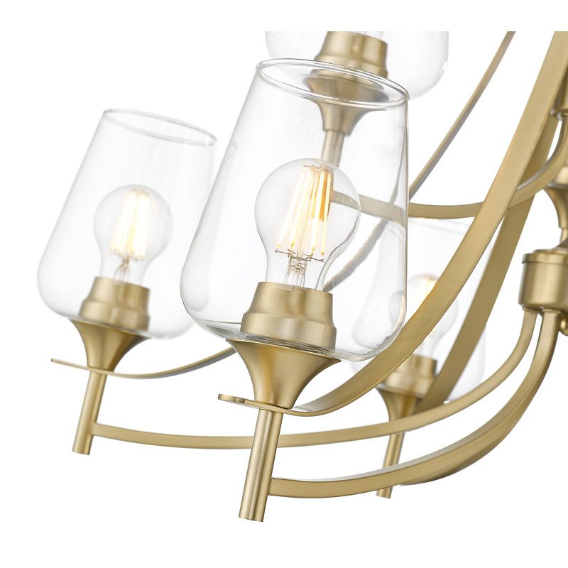Lustre 9 lumières Annabell, H 31,5 po x l 31 po x P 31 po, 9 lumières