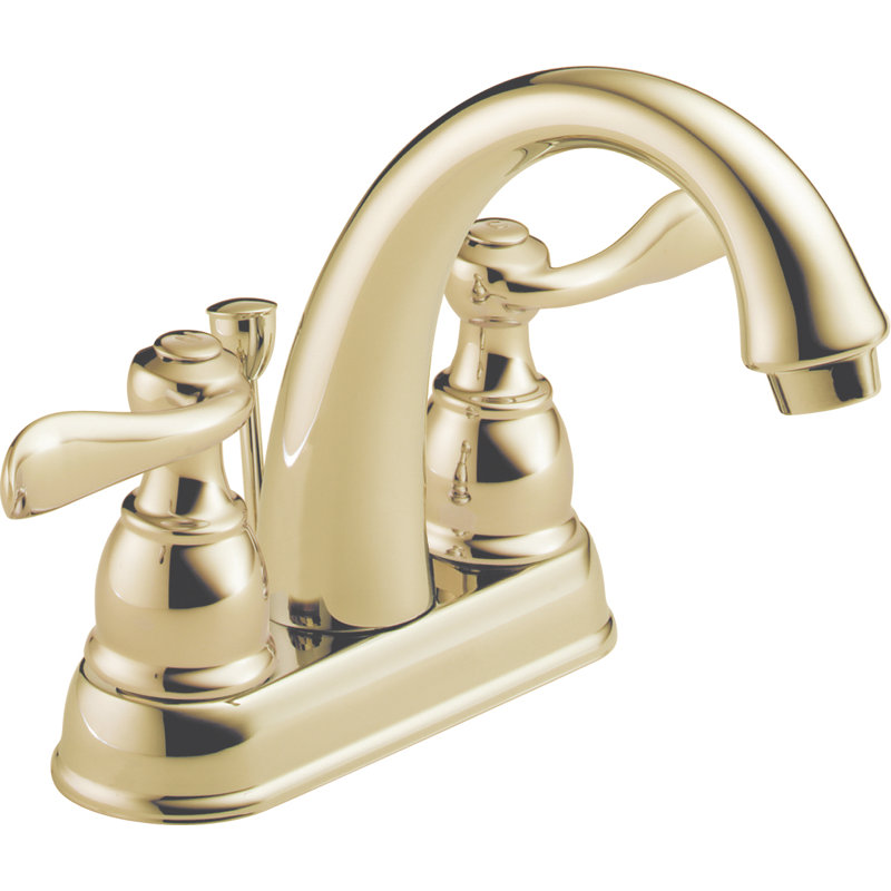 Robinet de salle de bain central avec ensemble de bonde Windemere, robinet d'évier de salle de bain à 2 poignées