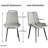 Dining Chairs Faux Leather for Kitchen Dining Room, Comfortable Mid Century Modern Chair with Metal Legs, Upholstered Side Chair for Livingroom-968941177-1001225535