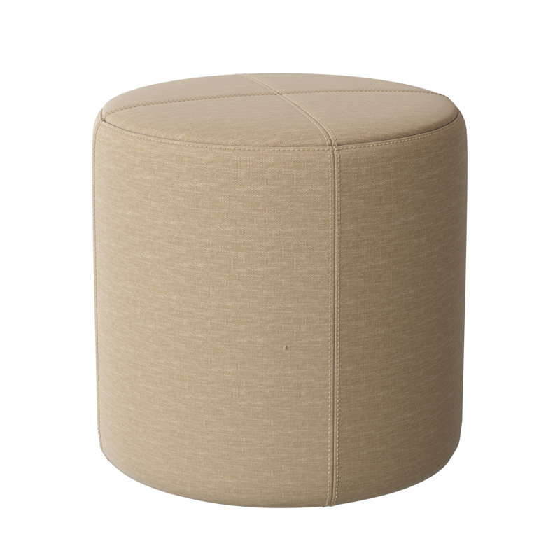 Porthleven Upholstered Ottoman, Key Bisque