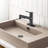 Modern Matte Black Bathroom Sink Faucet With Pull-Out And Pop-Up Drain, Fashionable Look Contemporary Basin Black, Fashion Style-121615875