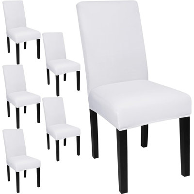 Housse pour chaise de salle à manger - Blanc - Hautement extensible / Amovible / Lavable / Protecteur de siège / Usage domestique et événementiel