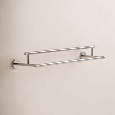 Trinsic 24 in. Double Wall Mount Towel Bar Bath Hardware Accessory