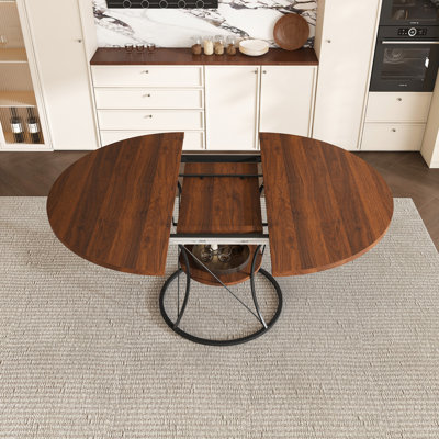 Table de salle à manger ronde 43 pouces pour 4 à 6 personnes (chaise non incluse)