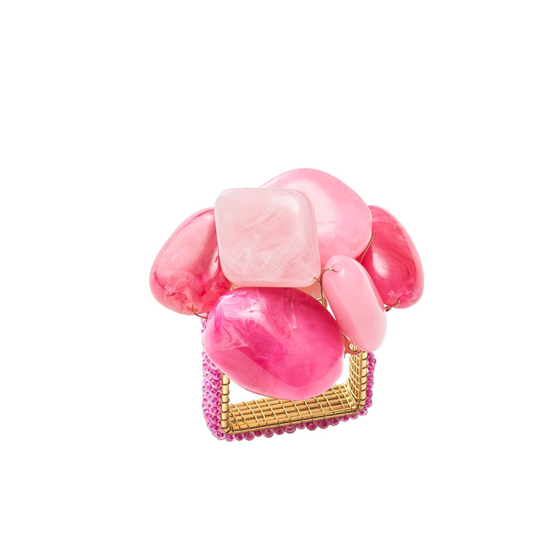 Sea Stone Napkin Ring, Pink