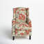 Fauteuil inclinable manuel rembourré Celia avec dossier à oreilles classique et pieds en bois en forme de vase-1509520462