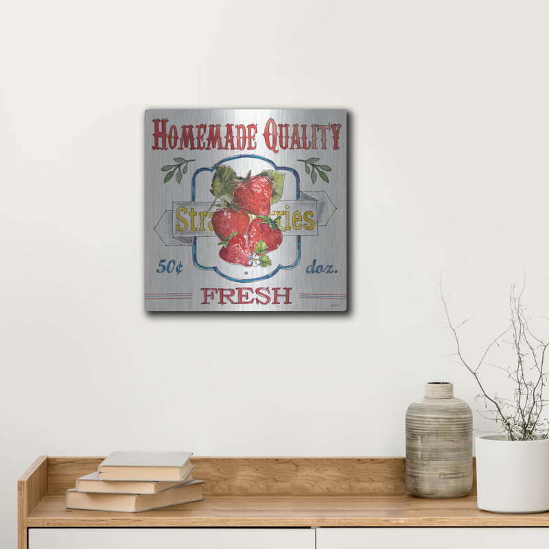 Art mural en métal «Fruit Stand V» par Anne Tavoletti, Luxe 12 po x 12 po, H 24 po x l 24 po