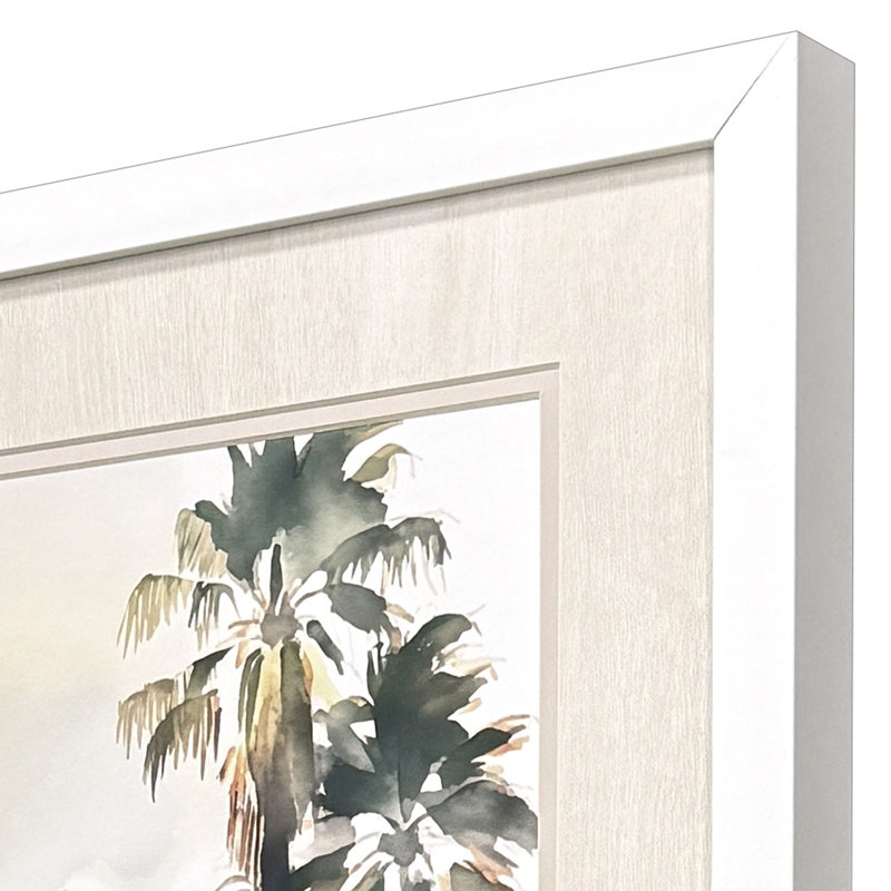 Boho Beachy, art encadré vert