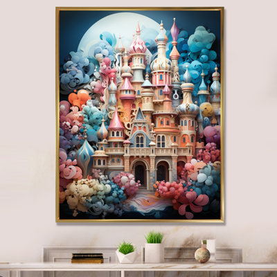 Essonne, châteaux fantaisistes, pastel I sur toile