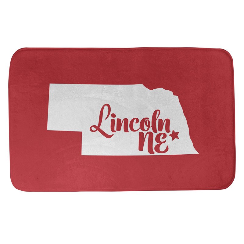 Tapis pour salle de bain allentown pennsylvanie, l 17 po x L 21 po, Rose, Lincoln, Nebraska