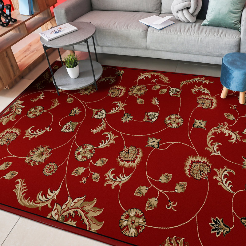 Trevion Floral Indoor Rug, Rectangle 5'5" x 7'7"