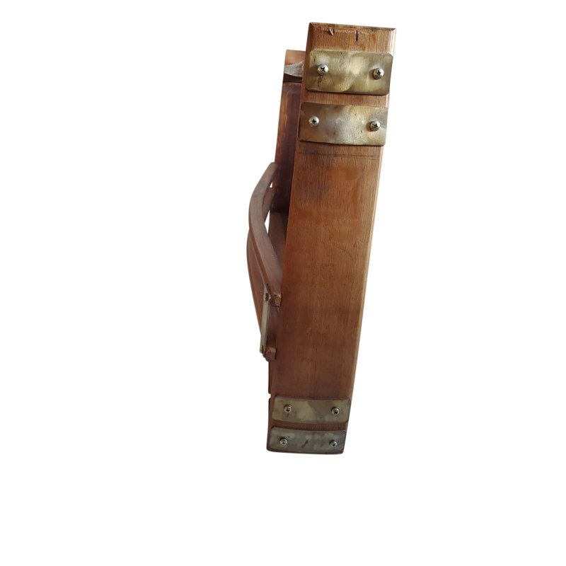 8 - Bottle Solid Wood Wine Bottle & Glass Rack in Brown
