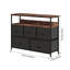 Multi-Function Steel-Wood 5-Drawer Storage Cabinet with Fabric Drawers, and Power Outlets-1700506734