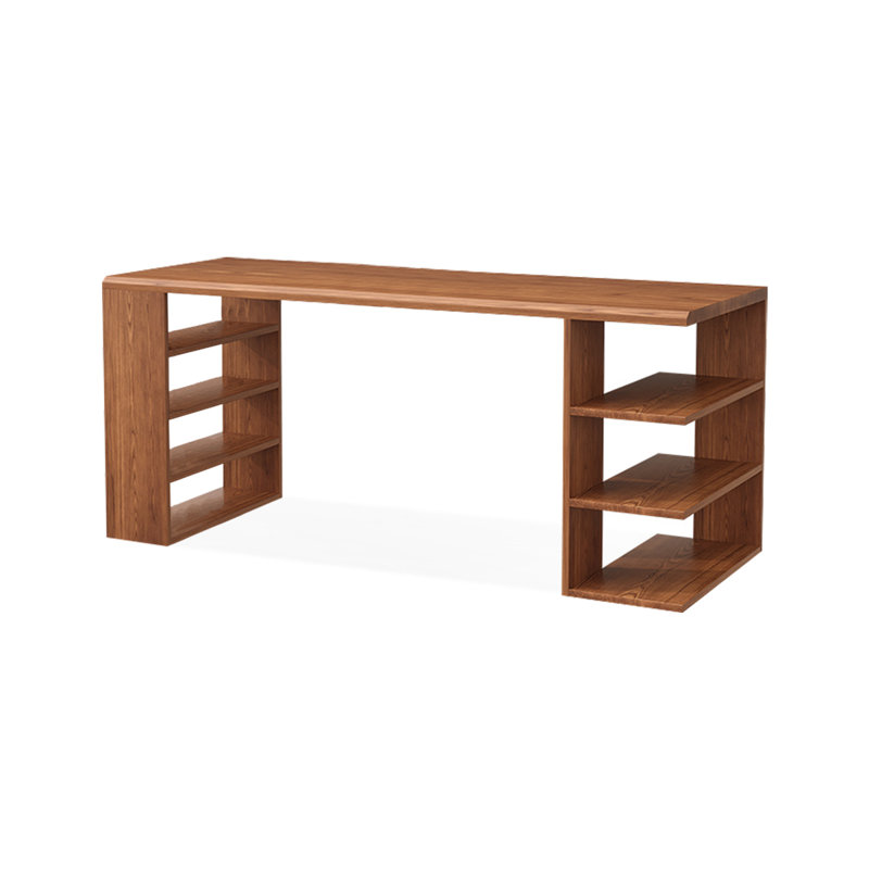 Bureaux rectangulaires bruns en bois massif, H 29,53 po x l 78,74 po x P 23,62 po