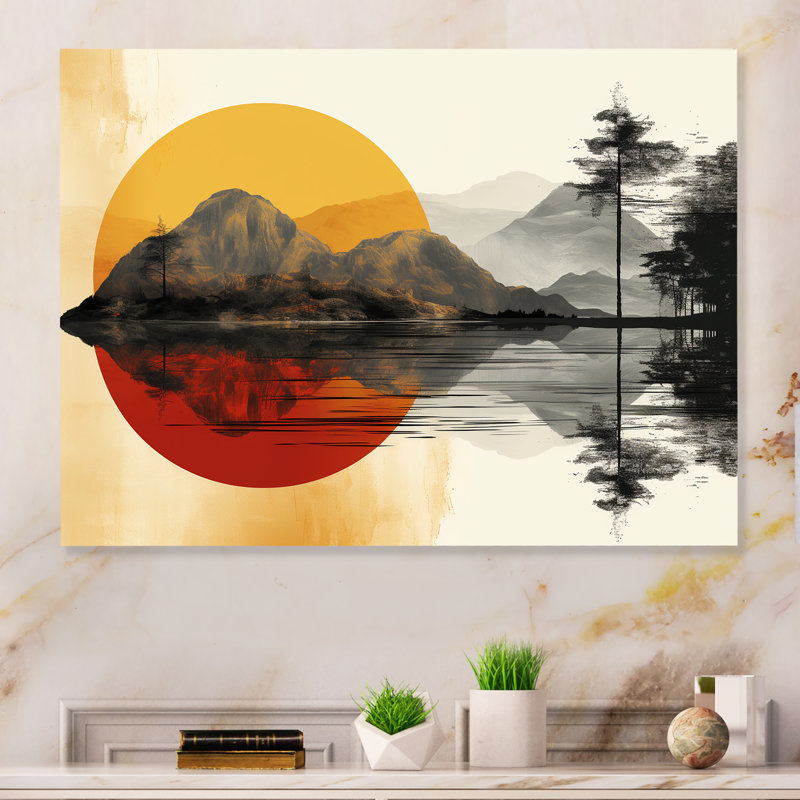 «Transcendent Mountain Abstract Collages I», art mural en métal abstrait Collages MT131742, H 30 po x l 40 po x P 1,5 po