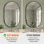 Miroir d'appoint mural ovale avec verre trempé-1191233046