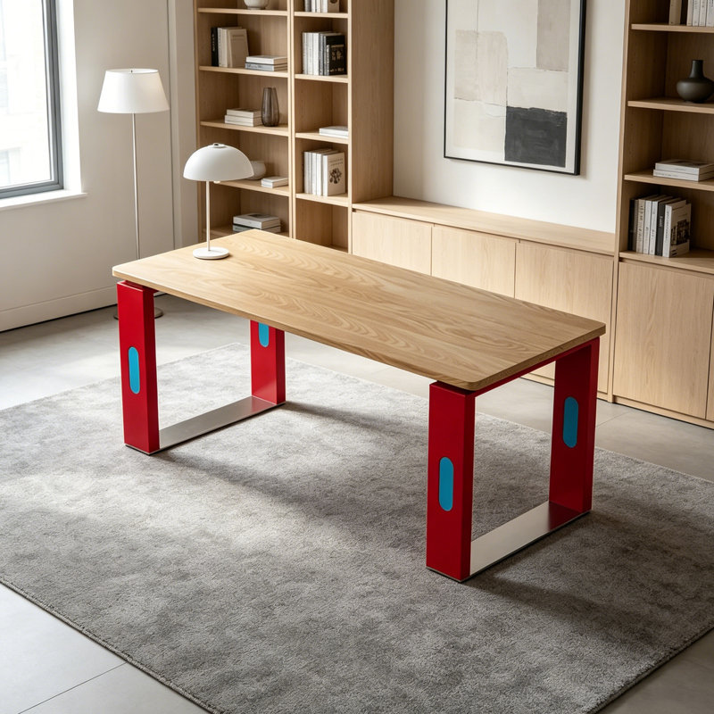 Bureau multifonctionnel aux couleurs vives, H 29,52 po x l 78,74 po x P 31,49 po