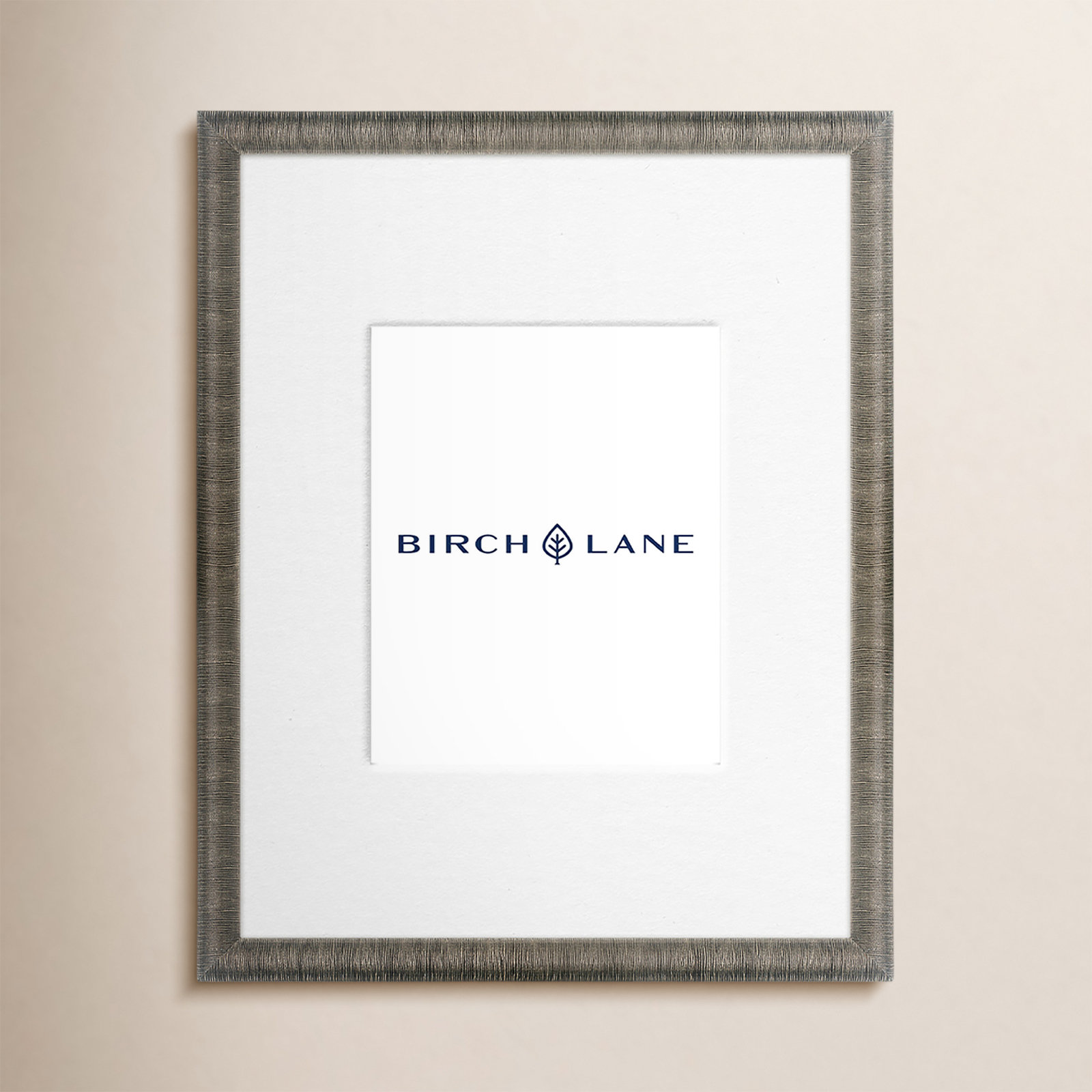 Chopra Wood Picture Frame with Mat, Fog, 12" x 18"