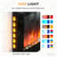 Electric Wall-Mounted Fireplace With Realistic Flame Effect, 7 Colour Background Light And Adjustable Heating For Cozy Ambiance-1153554575
