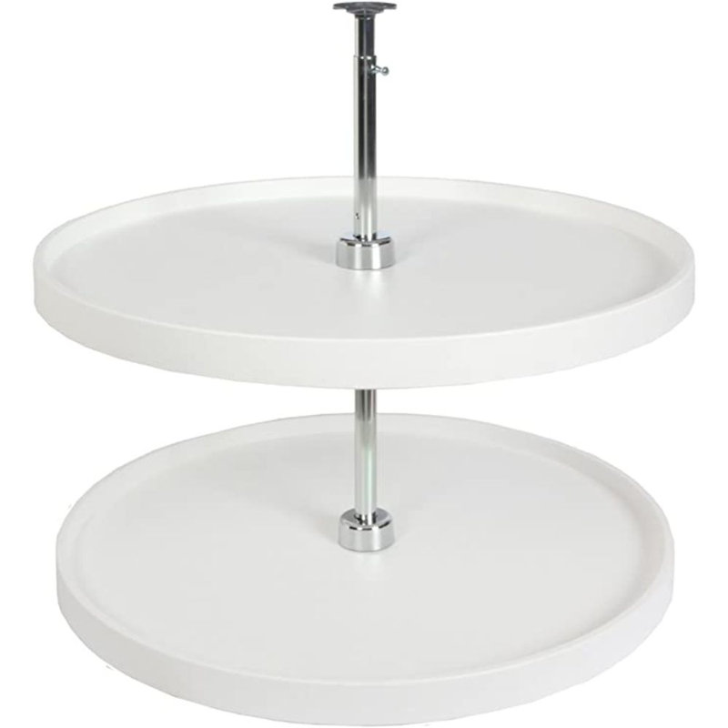 Plateau tournant à 2 niveaux en polymère Lianza, H 31,5 po x l 32 po x P 32 po