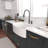 33" L x 19" W Ceramic Single Bowl Farmhouse/Apron Front Kitchen Sink with Sink Grid and Basket Strainer