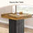 31.5 Inch Square Dining Table Counter Height Kitchen Table with Fluted Pedestal and Metal Footrest-751406377