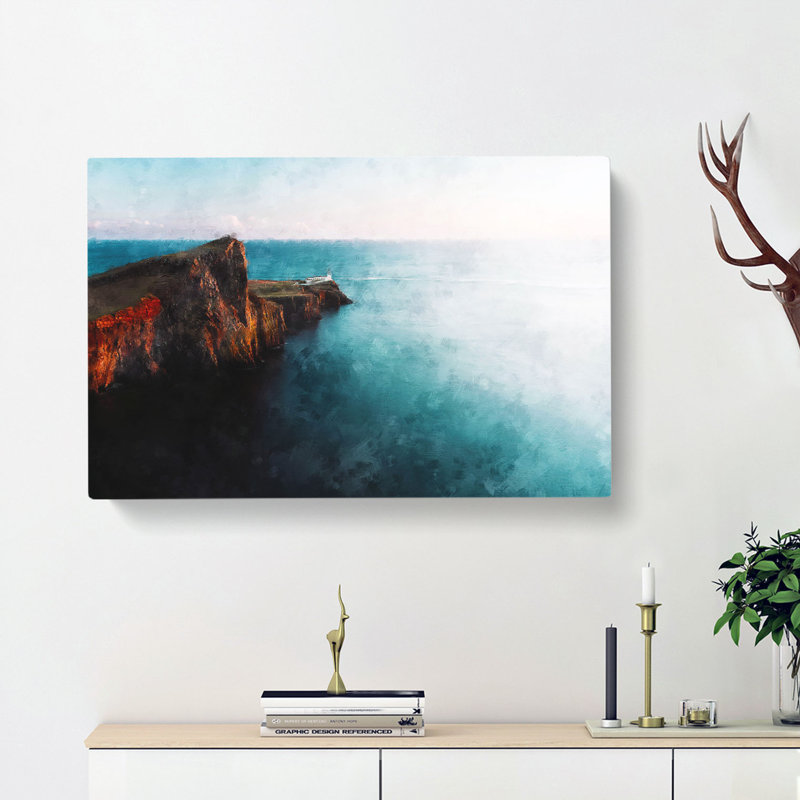 Neist Point Lighthouse Isle Of Skye - Wrapped Canvas, 60cm H x 91cm W x 3cm D