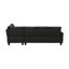 Canapé modulaire en L avec porte-gobelet en forme de L - Noir-Droite-131519061-131519062-131519065
